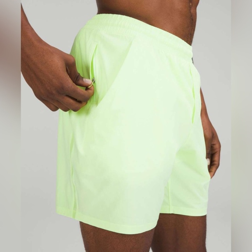 Lululemon Pace Breaker Lined Short 7" Faded Zap Neon Green
